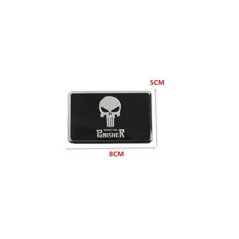 Aluminum Punisher Car Sticker Emblem Badge-AM00938-Veeddydropshipping