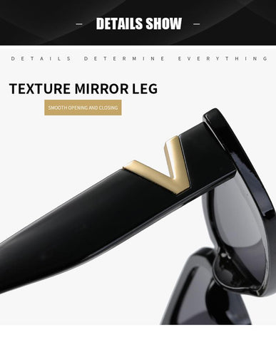 Fashion Cat Eye V Sun Glasses For Ladies-WF01322-Veeddydropshipping