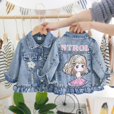 2023 Baby Girls Denim Jacket Spring Cardigan Coat For Kids Sweet Little-TB01027-Veeddydropshipping