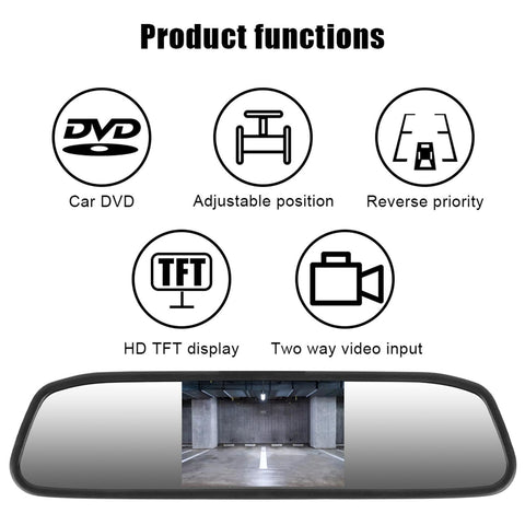 Car HD Video Auto Parking Monitor 8 LED Night Vision CCD Car Rear View-AM00686-Veeddydropshipping