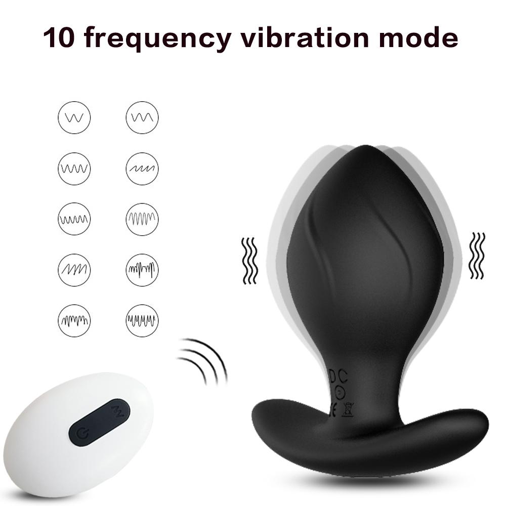 Wireless Remote Control Vibration Masturbation Silicone Anal Plug Masturbator -BH01227-Veeddydropshipping