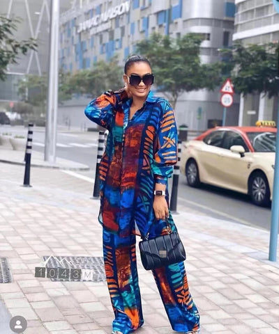 Two Piece Set African Clothing for Women-WF01677-Veeddydropshipping