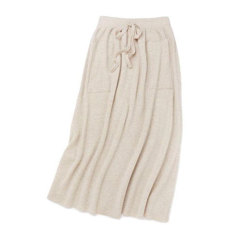 Cashmere skirt ladies high waist stretch skirt-WF00401-Veeddydropshipping
