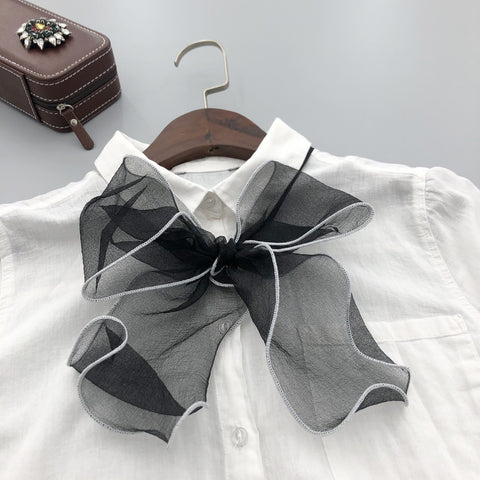 Bowknots Ties Women Detachable Collars-WF01243-Veeddydropshipping