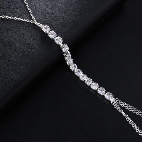 Necklace  Sexy Rhinestone Body Chain Steel Jewelry For Women-JW01374-Veeddydropshipping