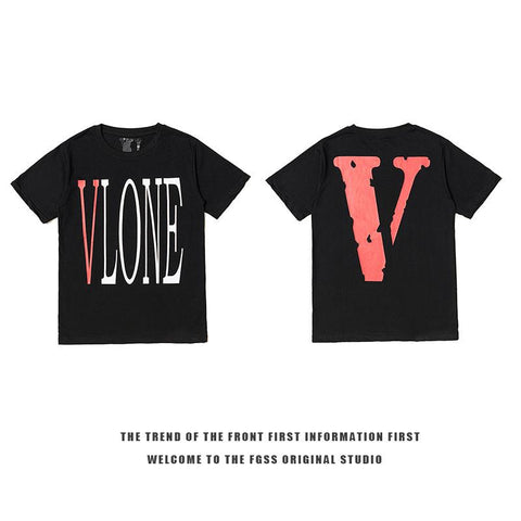 VLONE men/women short-sleeved streetwear cigarette letters loose-TB01128-Veeddydropshipping
