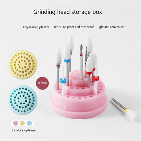 Acrylic Nail Drill Bits Storage Box Holder Display Nail Files -BH01053-Veeddydropshipping