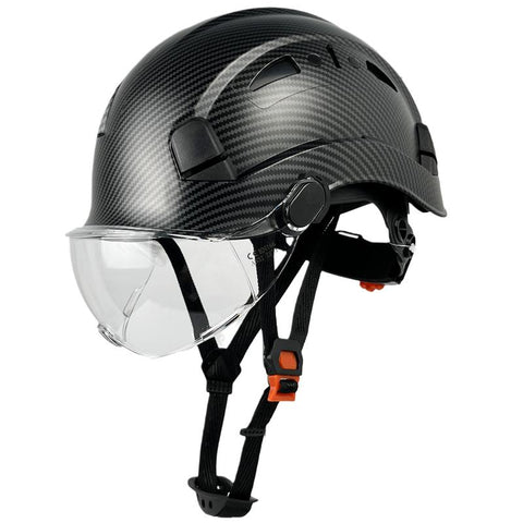 Carbon Fiber Pattern Safety Helmet With   Hard Hats-CO00673-Veeddydropshipping