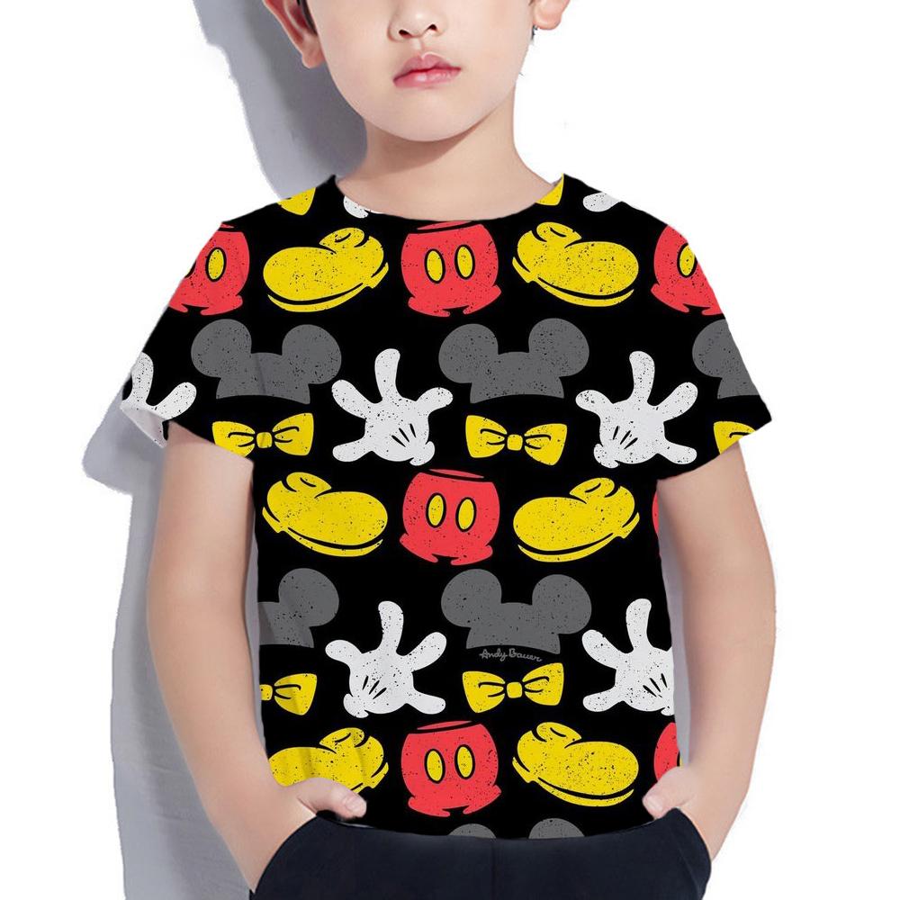 Hot Sale Creative Casual Loose Boys&#39; Short Sleeve Disney Mickey -TB01136-Veeddydropshipping
