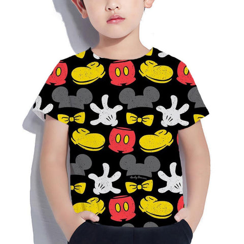 Hot Sale Creative Casual Loose Boys&#39; Short Sleeve Disney Mickey -TB01136-Veeddydropshipping