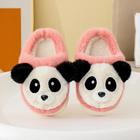 Winter Indoor Panda Children Slippers Flat Furry Home Cartoon Women-TB00744-Veeddydropshipping