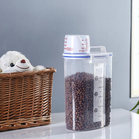 Food Pail Plastic Storage Measuring Cup Container-HA00816-Veeddydropshipping