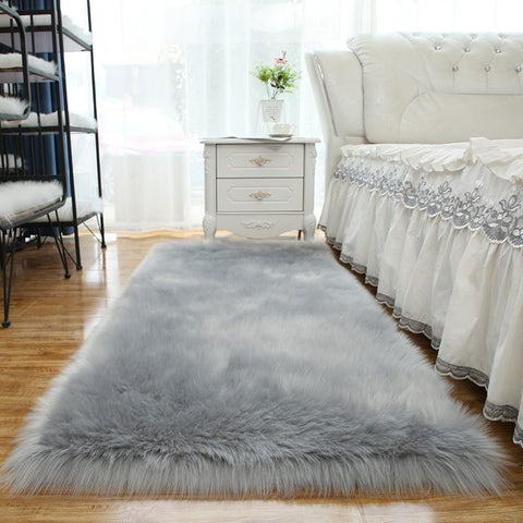 Faux Fur Area Rugs Artificial Sheepskin Fur Carpet-HA00479-Veeddydropshipping