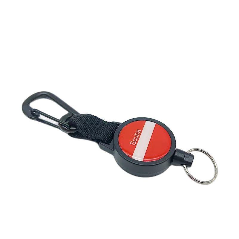 TEC Dive Safety Tool Scuba Diving Anti-lost Spring Scalable Black paint -OS00216-Veeddydropshipping