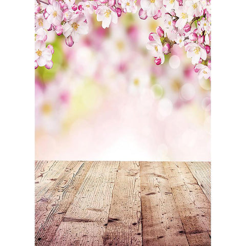 Art Fabric Photography Backdrops Props Flower Landscape Wooden Floor  Photo -CE00303-Veeddydropshipping