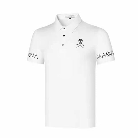 New golf shirts mens White short sleeve T-shirt Spring summer Outdoor leisure -OS00667-Veeddydropshipping