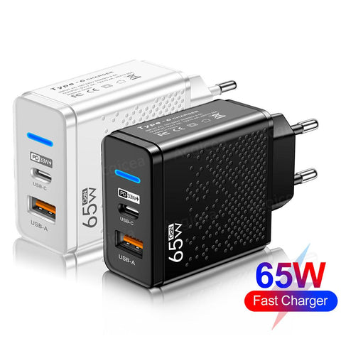 65W GaN USB Charger Fast Charging PD QC 3.0 Mobile Phone Adapter-PA00026-Veeddydropshipping