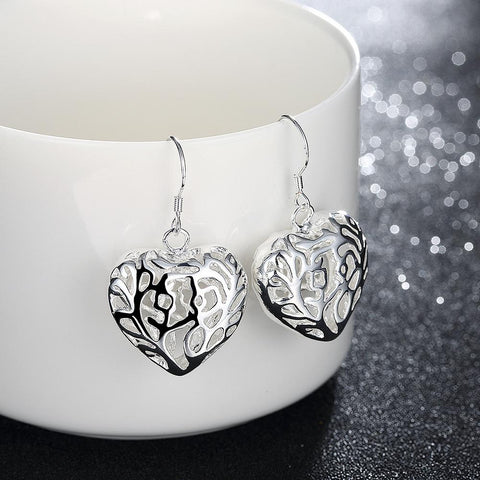 925 sterling Silver necklace earrings Jewelry set  -JW00197-Veeddydropshipping
