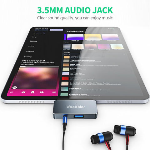Hub Adapter with Headphone Jack compatible Tablet-CO00253-Veeddydropshipping