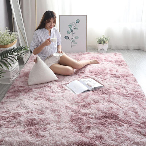 Soft Shaggy Carpet Living Room Fluffy Children Rugs-HA00498-Veeddydropshipping