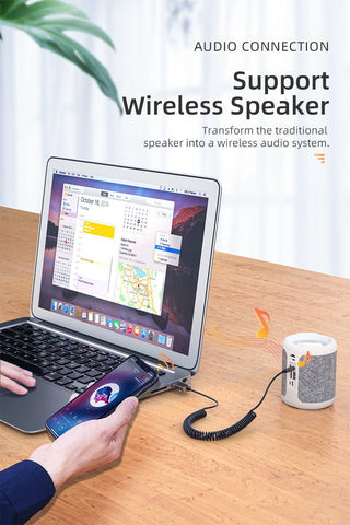 Wireless Bluetooth 5.0 Receiver Adapter Handsfree Car Speaker 3.5mm Jack -CE01105-Veeddydropshipping