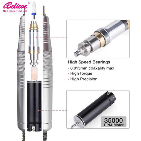 Machine Rechargeable Pedicure Set with Ceramic Drill bits Tools-BH01067-Veeddydropshipping