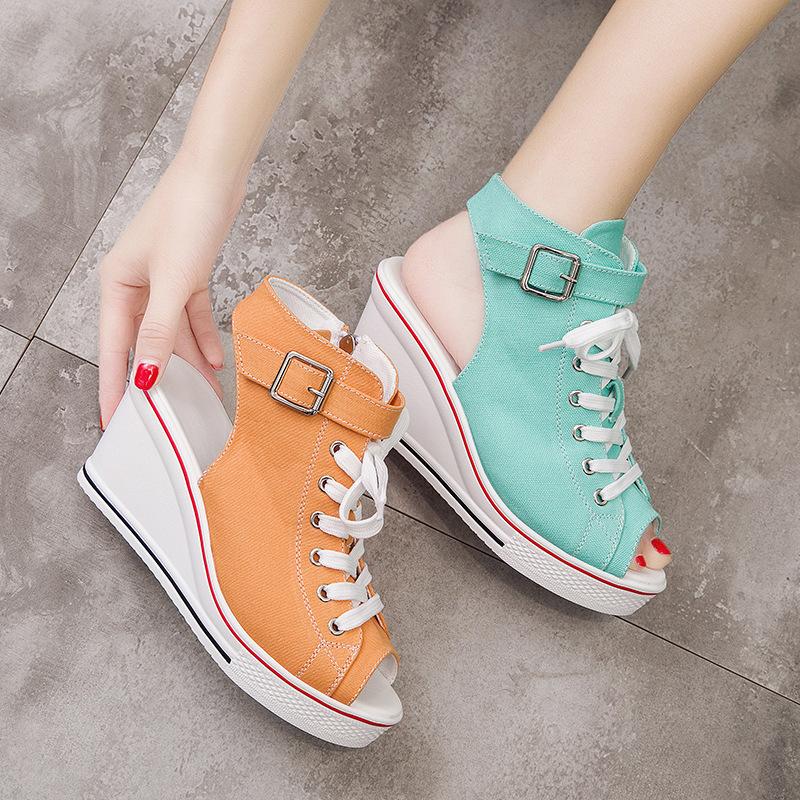 Wedges Sandals Zipper Comfortable Women&#39;s Sandals-BS00871-Veeddydropshipping