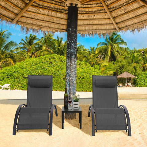 Patio Deck Chair Set Beach Pool-HA01719-Veeddydropshipping