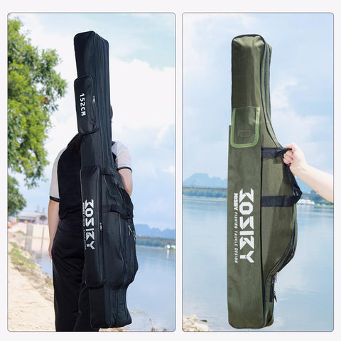 Fishing Rod Storage Bag  Oxford Cloth Multifunctional  1/2/3 Layer Black / Green-OS00532-Veeddydropshipping