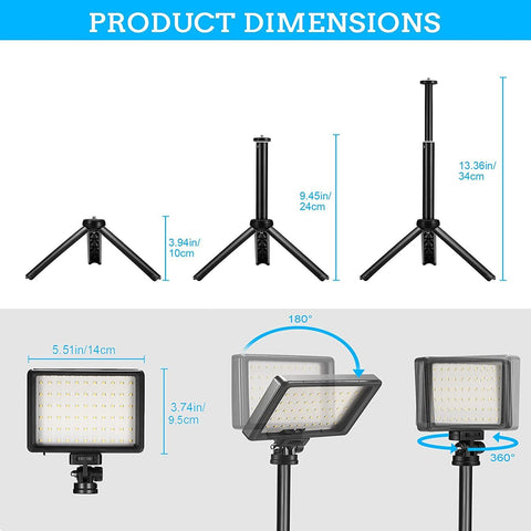 LED Photography Video Light Panel Lighting Photo Studio Lamp Kit With Tripod -CE00355-Veeddydropshipping