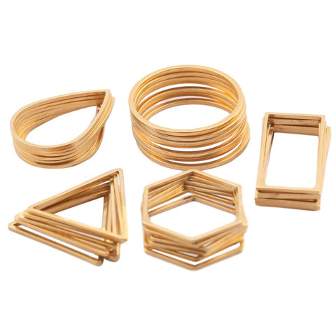 Teardrop Earrings Connectors Rectangle Circle Ring Charms Diy -JW01644-Veeddydropshipping