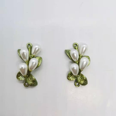 Leaves Flowers Pendant Charms Metal For DIY Jewelry Making -JW01654-Veeddydropshipping