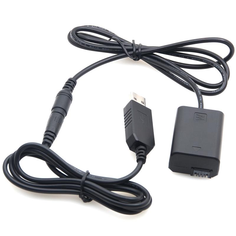 Np-Fw50 Dummy Battery W/Dc Power Bank (5V 2A) Usb Adapter For Sony-CE00494-Veeddydropshipping