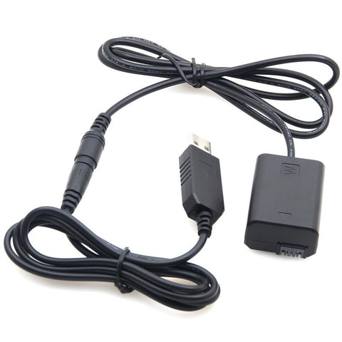 Np-Fw50 Dummy Battery W/Dc Power Bank (5V 2A) Usb Adapter For Sony-CE00494-Veeddydropshipping
