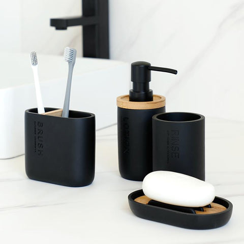 Matte Black Bathroom Accessories Set-HA01011-Veeddydropshipping