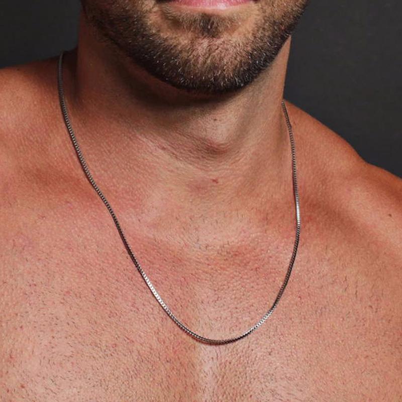 STEEL CHAIN NECKLACE FOR MEN JEWELRY LINK CHOKER-JW01198-Veeddydropshipping
