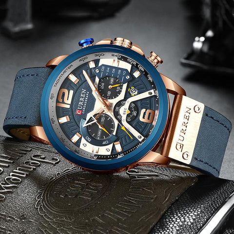 Sport Watches for MenLuxury Military Leather Wrist Watch Man-JW00691-Veeddydropshipping