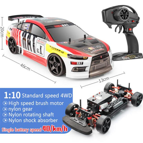 Rc 1:10 Four-wheel Drive Shockproof High-speed Car 70 Km Drift Competition-TB01453-Veeddydropshipping
