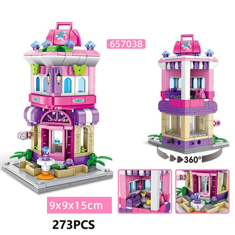 City Street View Series Mini Building Blocks Coffee Shop Convenience-TB01497-Veeddydropshipping