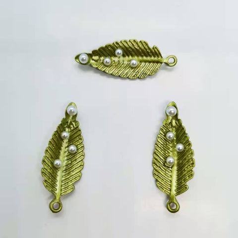 Leaves Flowers Pendant Charms Metal For DIY Jewelry Making -JW01654-Veeddydropshipping