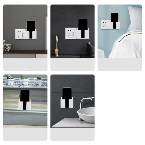 Multifunction Mobile Phone Charging Holder Bracket Wall Mount Stand Adhesive Durable-PA00541-Veeddydropshipping
