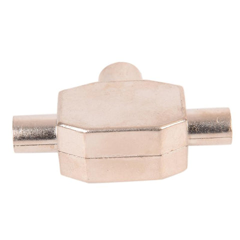 2 Way TV Aerial Coaxial Splitter Coax Metal Signal T Adapter Combiner 2 Male -CE00933-Veeddydropshipping