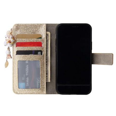 For iPhone 14 Pro Max 13 12 X XS XR 7 Bling Wallet Flip Leather Case Phone Cover-PA00127-Veeddydropshipping