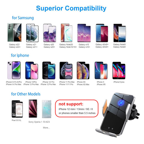 Wireless Chargers Car Air Vent Stand Phone Holder-Veeddydropshipping