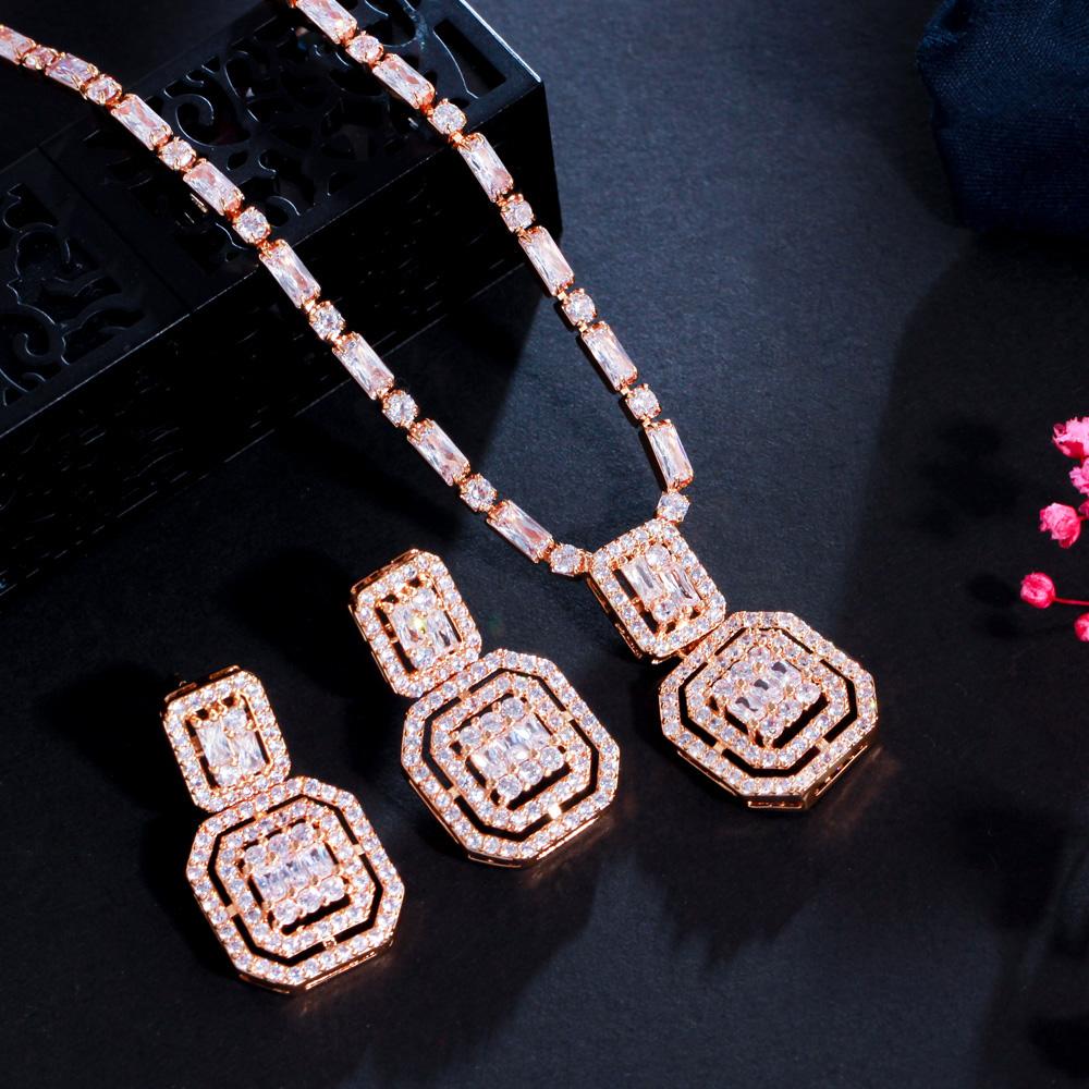 Zirconia  Bridal  Fashion Jewelry Sets Accessories -JW00337-Veeddydropshipping