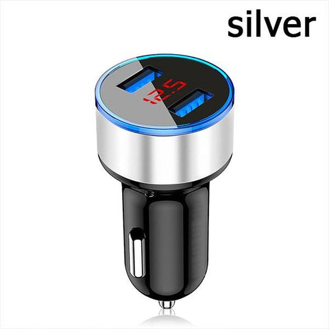 3.1A QC3.0 2 USB Car Charger 12-24V LED Digital Car Adapter-PA01124-Veeddydropshipping
