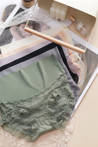 Thin Panties Sexy Lace High Waist Underwear-WF00974-Veeddydropshipping