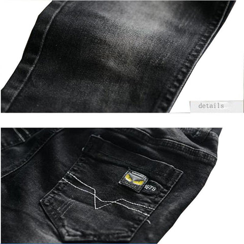 Boys pants spring autumn black jeans kids casual trousers boys jeans-TB01272-Veeddydropshipping