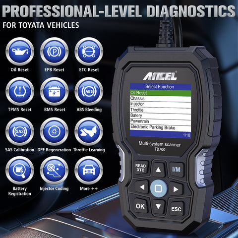 ANCEL TD700 OBD2 Scanner Full Systems Diagnostic Tool For Toyota-AM00264-Veeddydropshipping