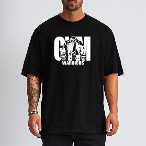 Men's Plus Size Loose Half Sleeve T-shirt Hip Hop Street Fit Fit T-shirt-Veeddydropshipping